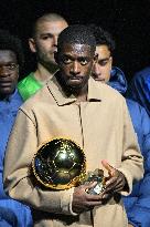 Ousmane Dembele celebrates his Ballon dOr at Parc des Princes - FA