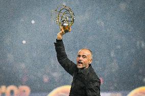 Ousmane Dembele celebrates his Ballon dOr at Parc des Princes - FA
