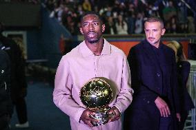 Ousmane Dembele celebrates his Ballon dOr at Parc des Princes - FA