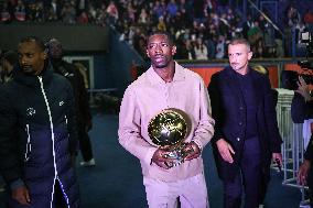 Ousmane Dembele celebrates his Ballon dOr at Parc des Princes - FA