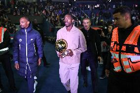 Ousmane Dembele celebrates his Ballon dOr at Parc des Princes - FA
