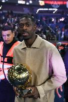 Ousmane Dembele celebrates his Ballon dOr at Parc des Princes - FA