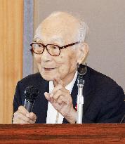 Nihon Hidankyo co-chair Tanaka in Aomori Pref.