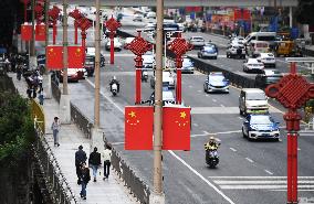 Hang The National Flag To Welcome National Day
