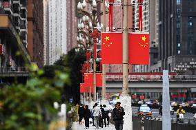 Hang The National Flag To Welcome National Day