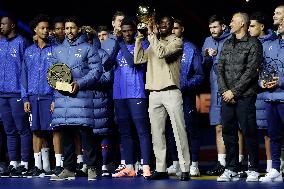 Ousmane Dembele Presents Ballon d'Or At PSG v Auxerre Match - Paris