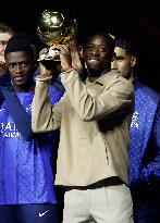Ousmane Dembele Presents Ballon d'Or At PSG v Auxerre Match - Paris