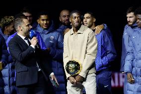 Ousmane Dembele Presents Ballon d'Or At PSG v Auxerre Match - Paris