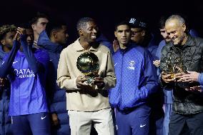 Ousmane Dembele Presents Ballon d'Or At PSG v Auxerre Match - Paris