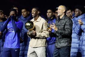 Ousmane Dembele Presents Ballon d'Or At PSG v Auxerre Match - Paris