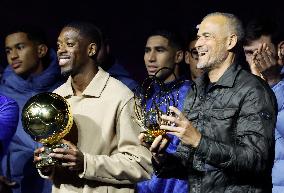 Ousmane Dembele Presents Ballon d'Or At PSG v Auxerre Match - Paris