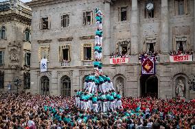 The Castellers day of La Merce Celebrations - Barcelona