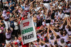 The Castellers day of La Merce Celebrations - Barcelona