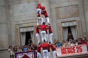 The Castellers day of La Merce Celebrations - Barcelona
