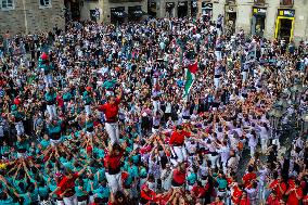 The Castellers day of La Merce Celebrations - Barcelona