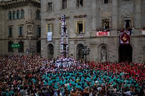The Castellers day of La Merce Celebrations - Barcelona