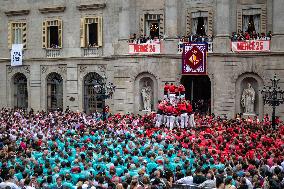 The Castellers day of La Merce Celebrations - Barcelona