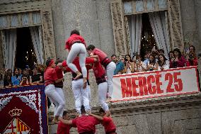 The Castellers day of La Merce Celebrations - Barcelona