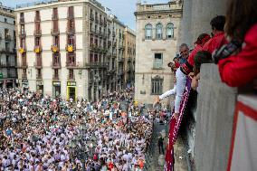 The Castellers day of La Merce Celebrations - Barcelona