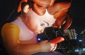 Shanghai International Light Festival "Mobile Phone Boy