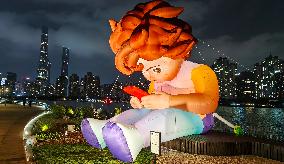 Shanghai International Light Festival "Mobile Phone Boy