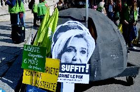 Climate Marches Held In Paris - France