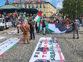 Pro-Palestine Demonstration Disrupts Turin - Italy