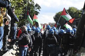 Pro-Palestine Demonstration Disrupts Turin - Italy