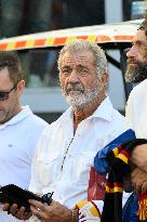Mel Gibson At Roma v Hellas Verona Match - Rome