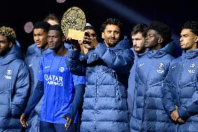 Ousmane Dembele Presents Ballon d'Or At PSG v Auxerre Match - Paris