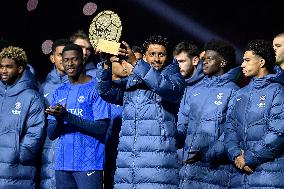 Ousmane Dembele Presents Ballon d'Or At PSG v Auxerre Match - Paris