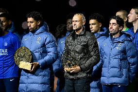 Ousmane Dembele Presents Ballon d'Or At PSG v Auxerre Match - Paris