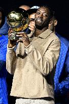 Ousmane Dembele Presents Ballon d'Or At PSG v Auxerre Match - Paris