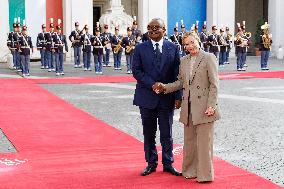 Giorgia Meloni Meets Umaro Sissoco Embalo In Rome - Italy