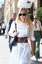 Lila Grace Moss Leaves The Ritz - Paris
