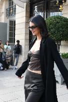 PFW - Kendall Jenner Leaves The Ritz - Paris