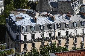 Illustrations Of Paris Rooftops - France