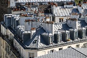 Illustrations Of Paris Rooftops - France