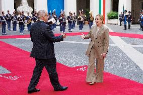 Giorgia Meloni Meets Bahrain Prime Minister In Rome - Italy