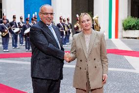 Giorgia Meloni Meets Bahrain Prime Minister In Rome - Italy