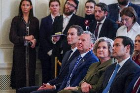 US President Trump welcomes Israeli Prime Minister Netanyahu to the White House