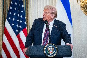 US President Trump welcomes Israeli Prime Minister Netanyahu to the White House