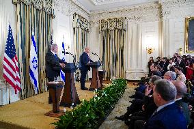 US President Trump welcomes Israeli Prime Minister Netanyahu to the White House