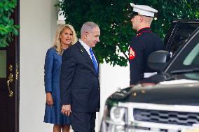 US President Trump welcomes Israeli Prime Minister Netanyahu to the White House