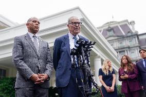 US President Trump meets with congressional leaders to try and avert a government shutdown
