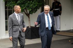 Democratic Leaders Meet Press after Trump Meeting on the Government Shutdown