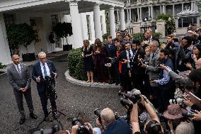Democratic Leaders Meet Press after Trump Meeting on the Government Shutdown