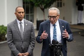 Democratic Leaders Meet Press after Trump Meeting on the Government Shutdown