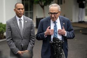 Democratic Leaders Meet Press after Trump Meeting on the Government Shutdown