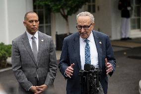 Democratic Leaders Meet Press after Trump Meeting on the Government Shutdown